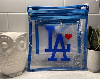 Dodgers blue clear bag