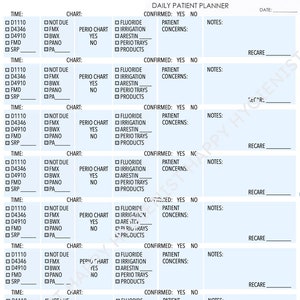 Daily RDH Patient Planner PDF