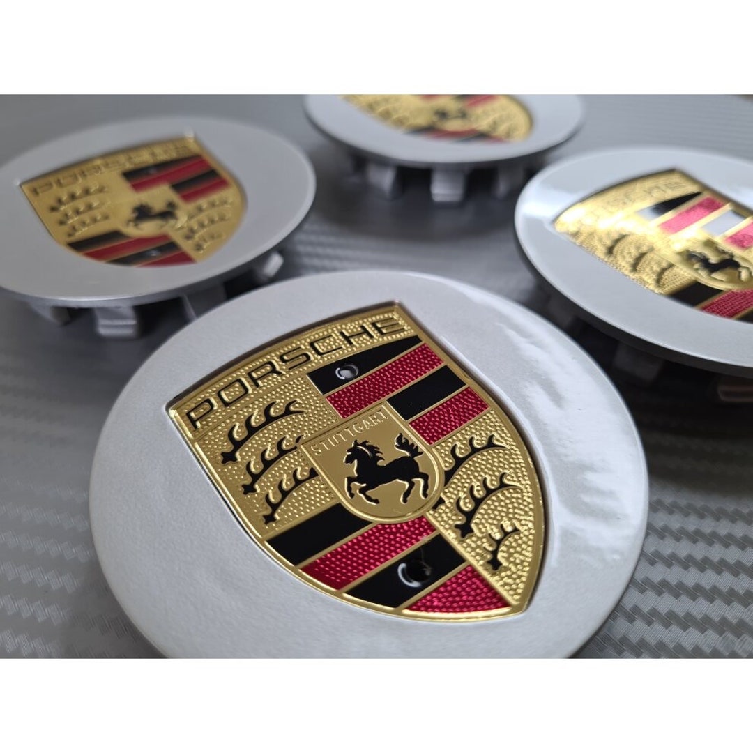 Porsche Wheel Centre Caps 76mm Silver Etsy UK