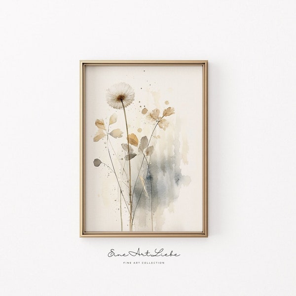 Botanische Kunst / Wildblumen Aquarellmalerei / Blumen Kunstdruck / Boho Deko / Digitaler Download / Sofort Download