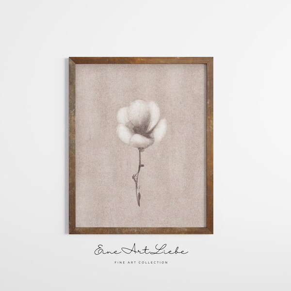 Minimalistische Blume / Kunstdruck / Botanische Wandkunst / Wohn - Kinderzimmer Dekor / Sommer / Vintage / Sofort Download