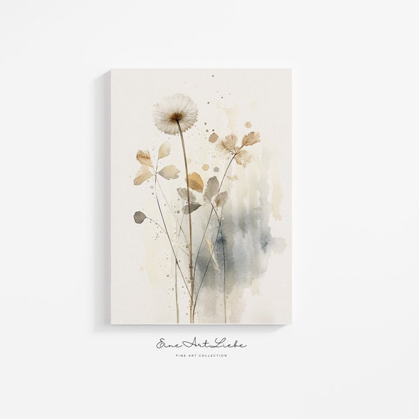 Botanische Kunst / Wildblumen Aquarellmalerei / Blumen Kunstdruck / Boho Deko / Digitaler Download / Sofort Download