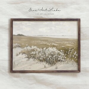 Printable Spring Meadow Muted Landscape Print Flower Field Print Farmhouse Dekor Country Field Printable Digital Download EAL_428