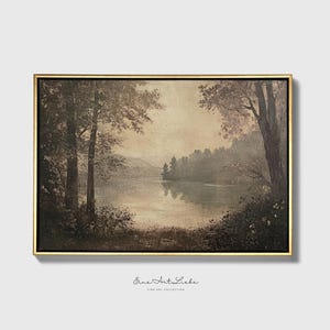 Framed Dark Moody Lake Landscape Print on Fine Art Paper or Canvas _EAL_511_F