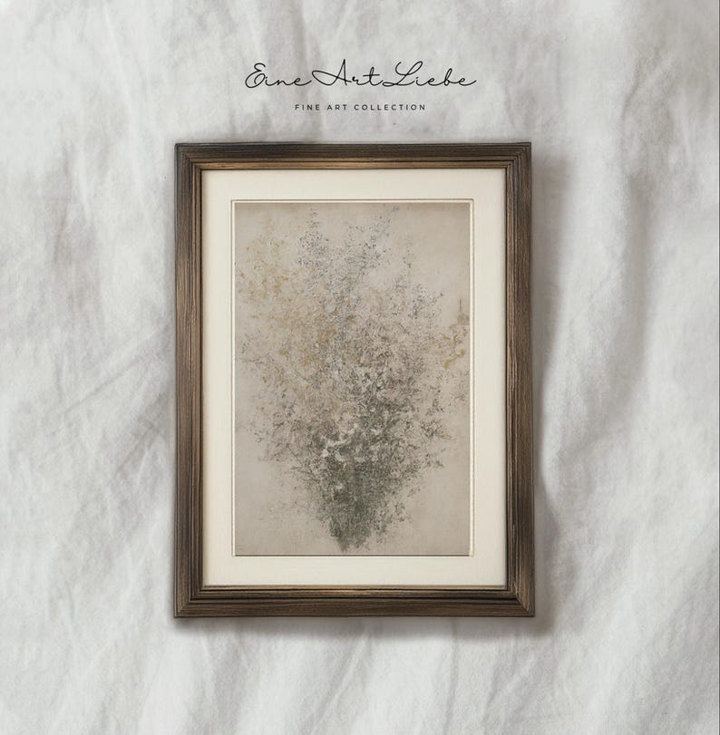Vintage Wildflower Botanical Art Print: Neutral Decor (Digital Art) image 2