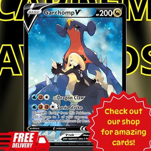 Pokemon-Karte Garchomp V holografisch, Garchomp V Astral Radiance, Pokemon TCG, Pokemon-Sammelkarten, Pokemon-Ersatzkarten, Pokemon-Geschenke