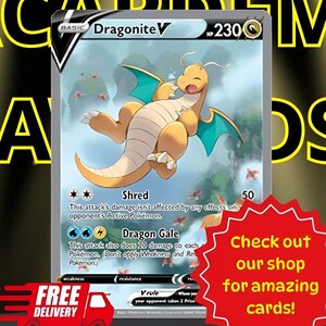 Pokemon-Karte Dragonite V Holo, Dragonite V Evolving Skies, Pokemon TCG, Pokemon Sammelkarten, Pokemon Proxy-Karten, Pokemon Geschenke