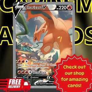 Pokemon-Karte Charizard V Holo, Charizard V Brilliant Stars, Pokemon TCG, Pokemon Sammelkarten, Pokemon Proxy-Karten, Pokemon Geschenke