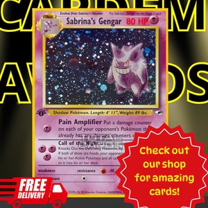 Pokemon Karte Sabrinas Gengar, Sabrinas Gengar Gym Heroes, Pokemon TCG, Pokemon Sammelkarten, Pokemon Proxy Karten, Pokemon Geschenke