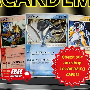 Pokemon-Karten-Lot Suicune Gold Star, Raikou Gold Star, Entei, Pokemon TCG, Pokemon-Sammelkarten, Pokemon-Ersatzkarten, Pokemon-Geschenke