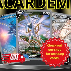 Cartes Pokémon Lot Arceus V Art alternatif, Palkia V, Dialga V, Pokémon TCG, Cartes à collectionner Pokémon, Cartes proxy Pokémon, Cadeaux Pokémon