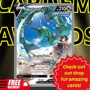 Pokémon-kaart Rayquaza V Holografisch, Rayquaza Evolving Skies, Pokémon TCG, Pokémon verzamelkaarten, Pokémon Proxy-kaarten, Pokémon-cadeaus