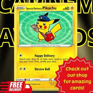 Pokemon-Karte Sonderlieferung Pikachu Holo, Pikachu Promo, Pokemon TCG, Pokemon Sammelkarten, Pokemon Proxy-Karten, Pokemon Geschenke