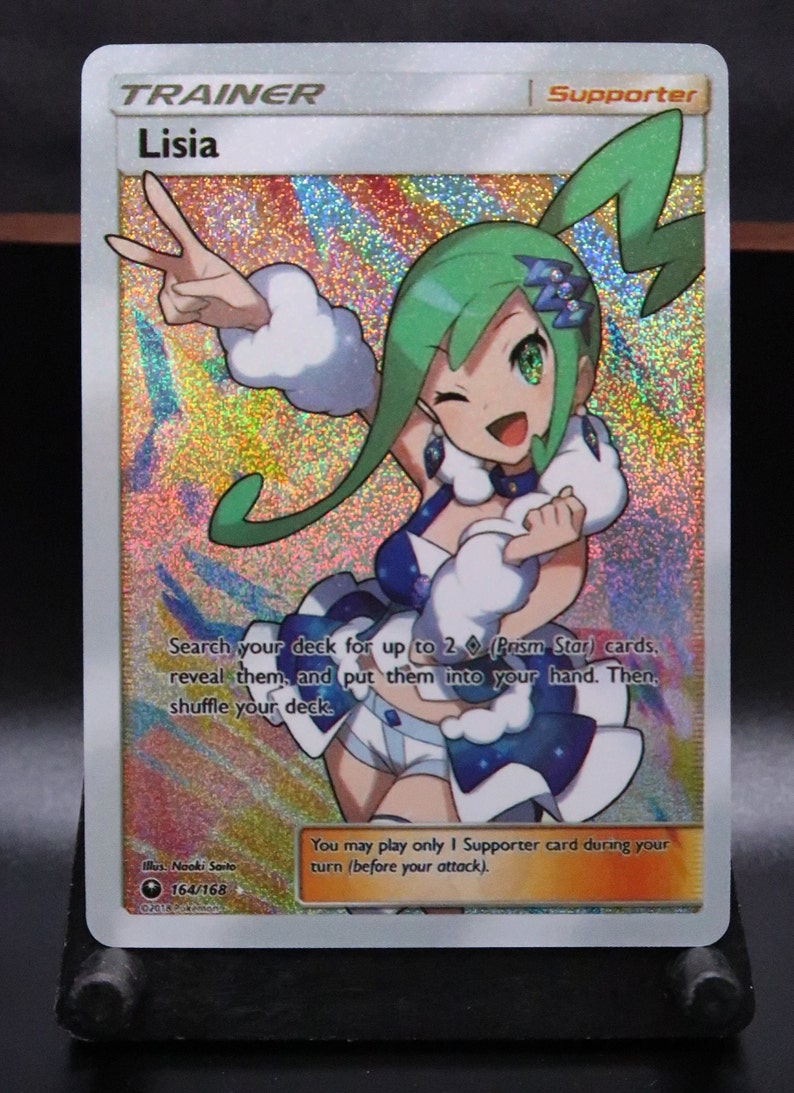 Lisia Pokemon Trainer 164/168 Full Art Card, Pokemon TCG, Holo Rare