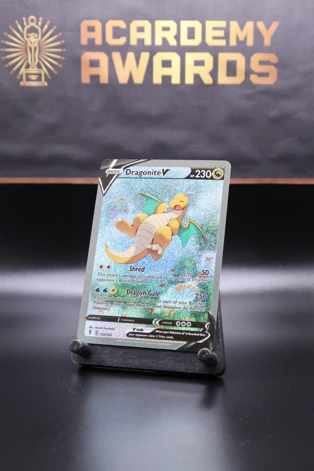 Pokemon Card Dragonite V Alternative Full Art Evolving Skies Etsy