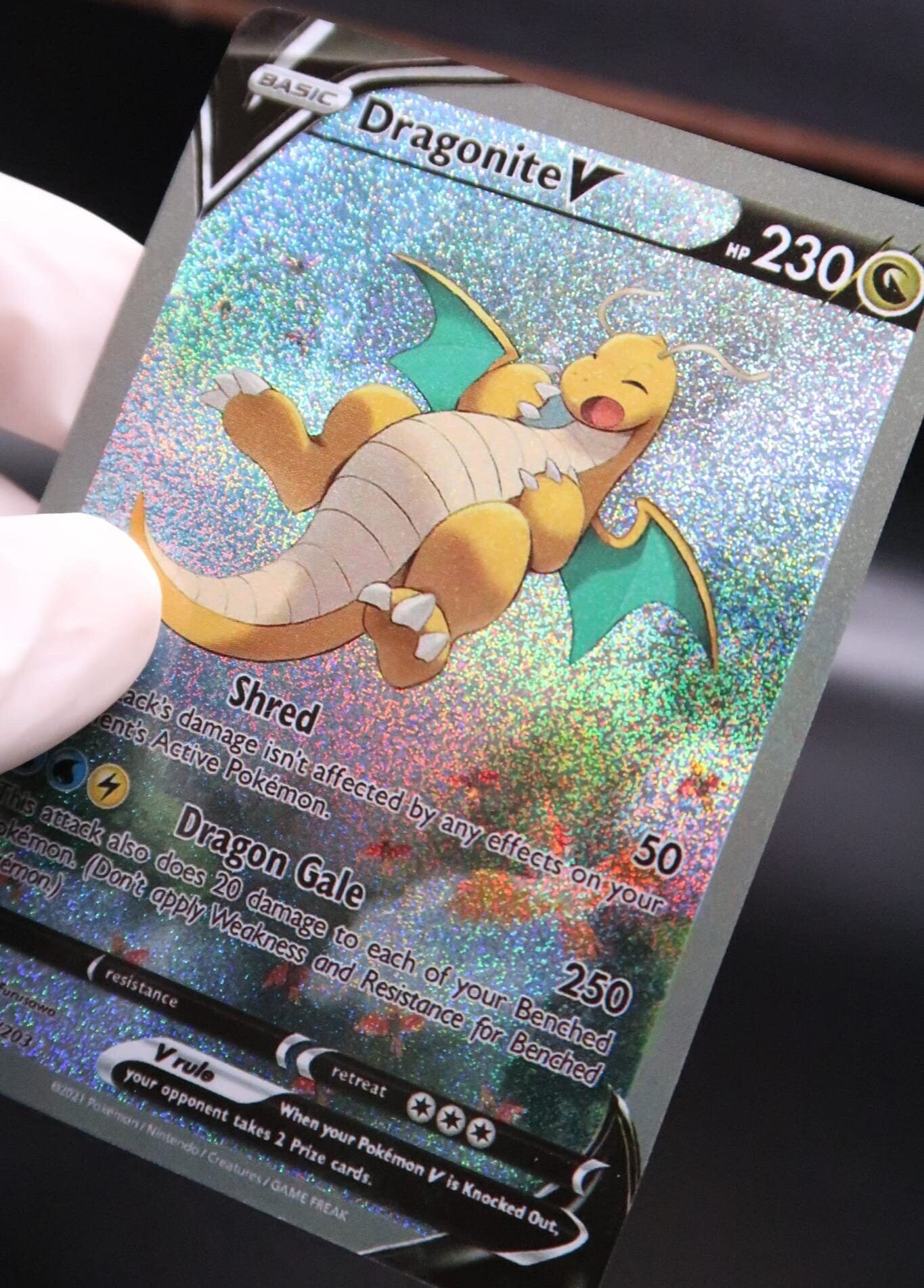 Pokemon Card Dragonite V, Pokemon Alternative Art, Dragonite Evolving Skies, Dragonite V 192/203