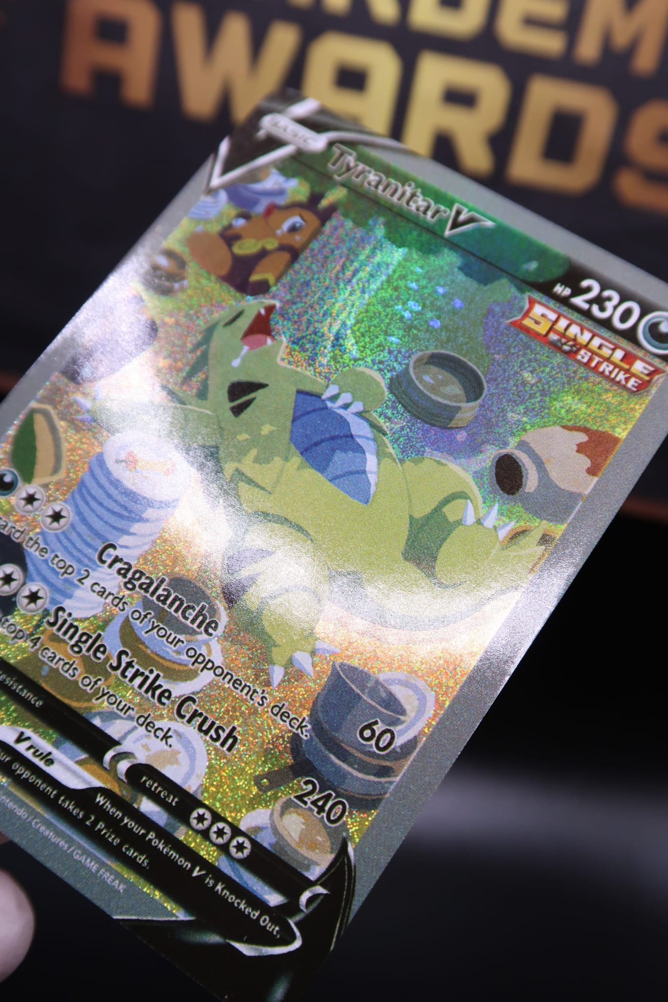Tyranitar V 163/155 Alternative Art Card, Pokemon TCG, Full Art Ultra Secret Rare From battle