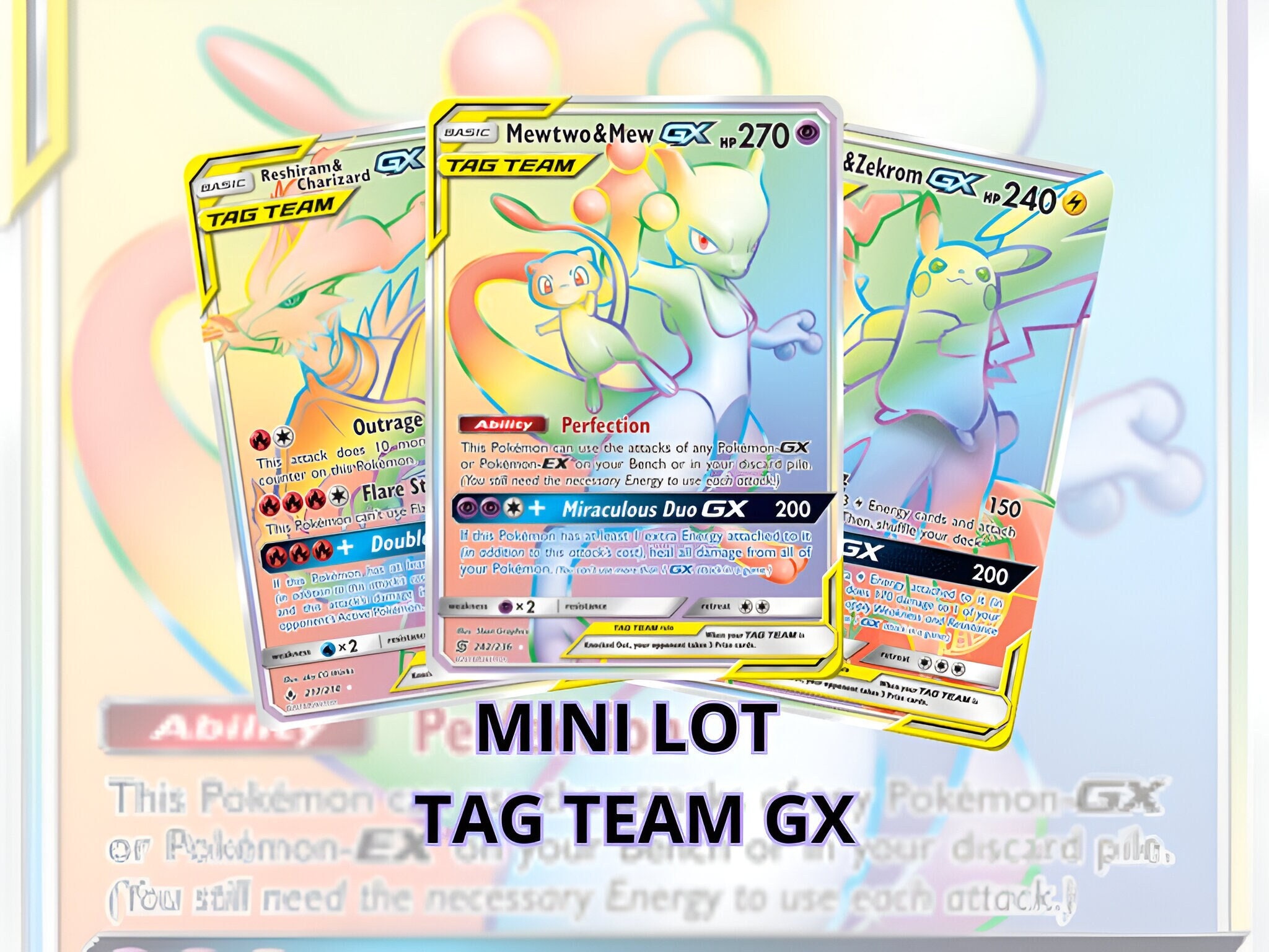 Radioactive Reshiram Pikachu ash Vmax gaming shining gx ex m mega ultra  pokemon gx ex card custom holographic ancient full art v vmax