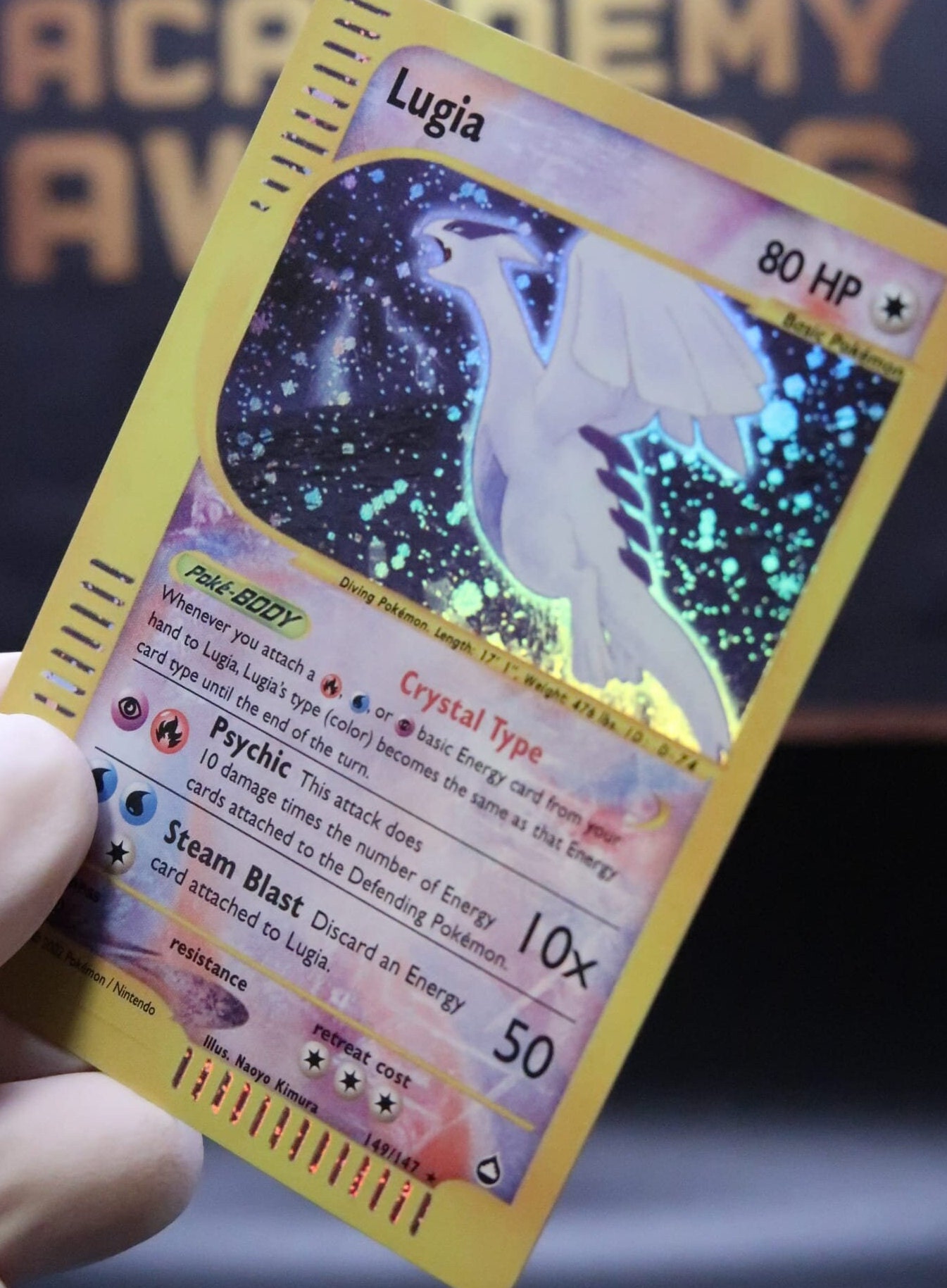 Pokemon Card Lugia Crystal Holographic, Lugia Aquapolis