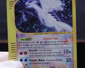 Pokemon Card Lugia Crystal Holographic, Lugia Aquapolis Pokemon Card Lugia Crystal Holographic, Lugia Aquapolis