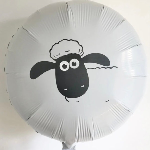 Shaun le mouton 18" ballon rond à l'hélium sur le thème anniversaire des années 90 décoration de fête message personnalisé