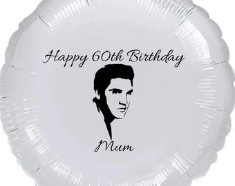 Décoration de fête d'anniversaire avec ballon à l'hélium en aluminium sur le thème d'Elvis, message personnalisé Années 50