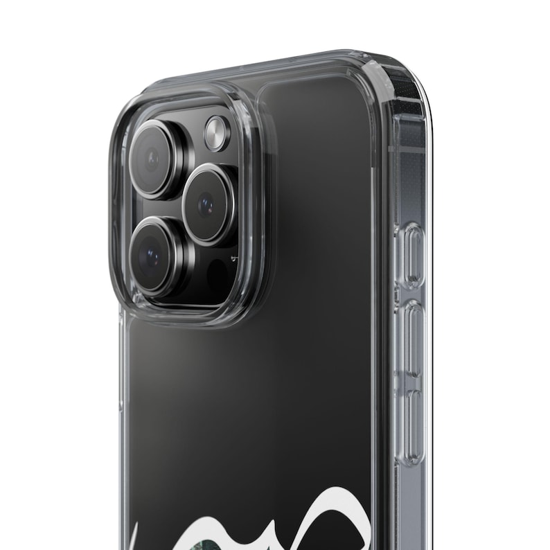 Sabr Arabic Calligraphy Clear Case | Transparent Phone Case with Green Arab Carpet Design image 8