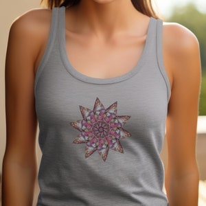 Regata estilo boho yoga com mandala pintada à mão