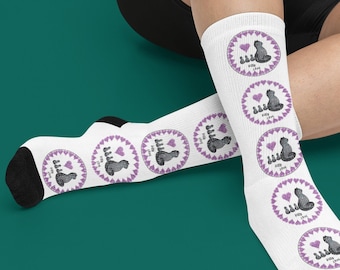 Calcetines de Mamá Gatita y Gatito, Regalo para Amantes de los Gatos