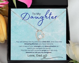 Daughter Necklace from Dad, Gift for Adult Daughter from Dad, To My Daughter from Dad, Father Daughter Gift, Wedding Gift for Daughter