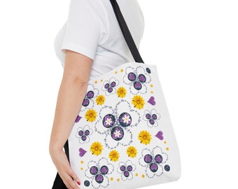 Blumensonnenblumen-Polyester-Einkaufstasche, ästhetische Garten-Tasche