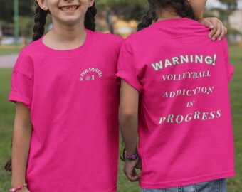 Personalized Volleyball Shirt, Volleyball Addiction, Gifts for Girls & Boys