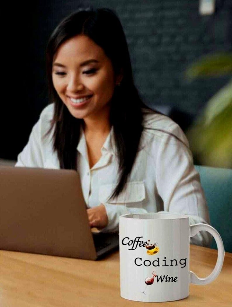 Coder Mug, Coffee, Coding, Wine, Programmer Gift imagem 1