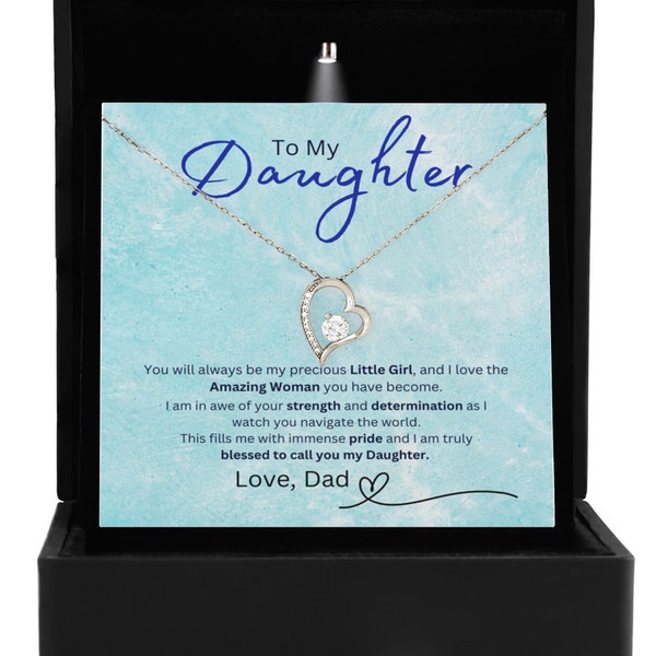 Daughter Necklace from Dad, Gift for Adult Daughter from Dad, To My Daughter from Dad, Father Daughter Gift, Graduation Gift for Daughter