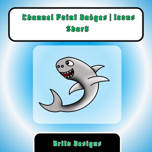 Shark Channel Point Badge | Ocean Twitch Icon | Playful Stream Reward | Gamer Badge | Digital Download