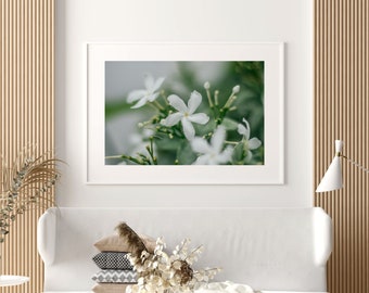 White Blossom Photography Print: Elegant Floral Wall Art (Digital Download)