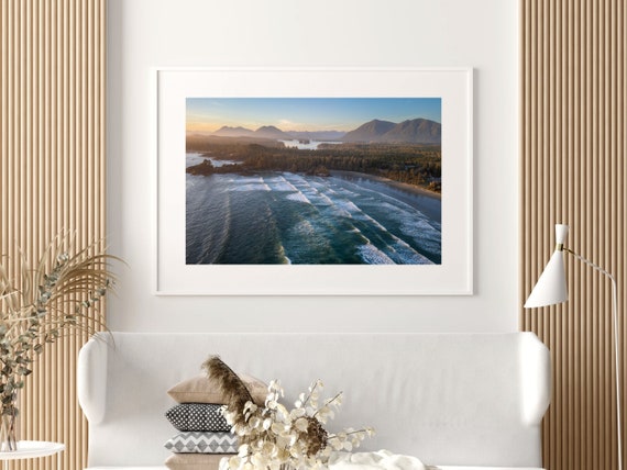 Cox Bay Sunset Aerial Print: Tofino BC Coastal Wall Art (Digital Download)