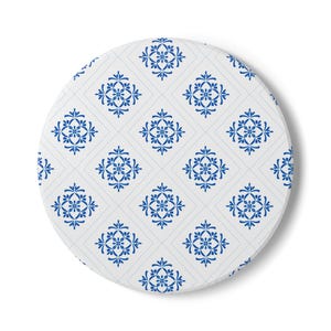 Blue Floral Ceramic Coaster Set, Stylish Drink Coasters for Home Decor, Perfect Gift for Housewarming, Weddings, or Any Occasion
