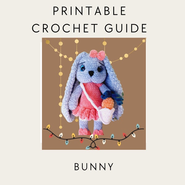 Crochet Bunny , Amigurumi tutorial PDF in English, amigurumi handmade children's gift for the Christmas gift souvenir animals