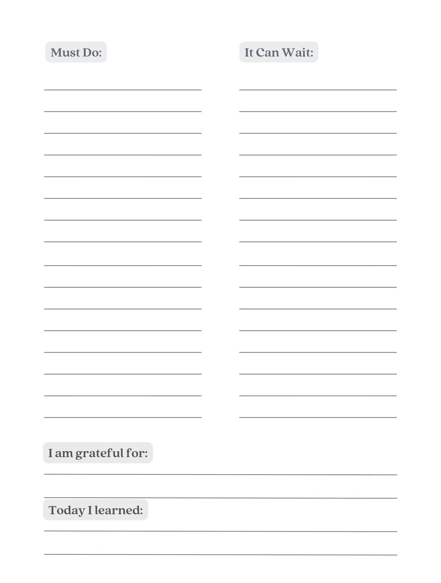 Daily Printable Layout With Times for Classic Happy Planner - Etsy