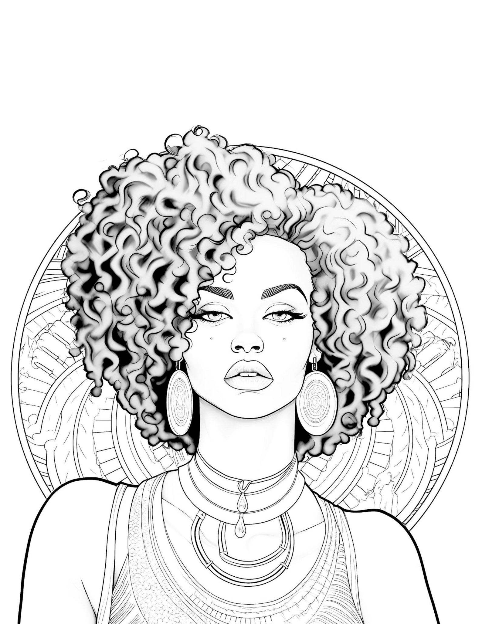 10 Black Woman Coloring Pages, African American Coloring Pages, Adult ...