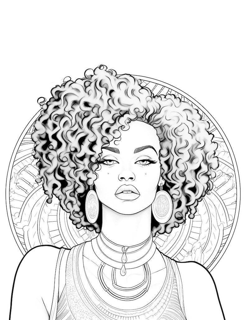 10 Black Woman Coloring Pages - Il 794xN.4981048542 Epva 
