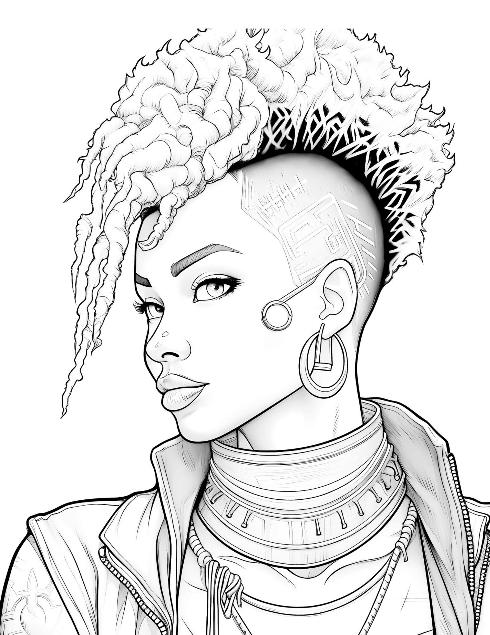 10 Black Woman Coloring Pages, African American Coloring Pages, Adult ...