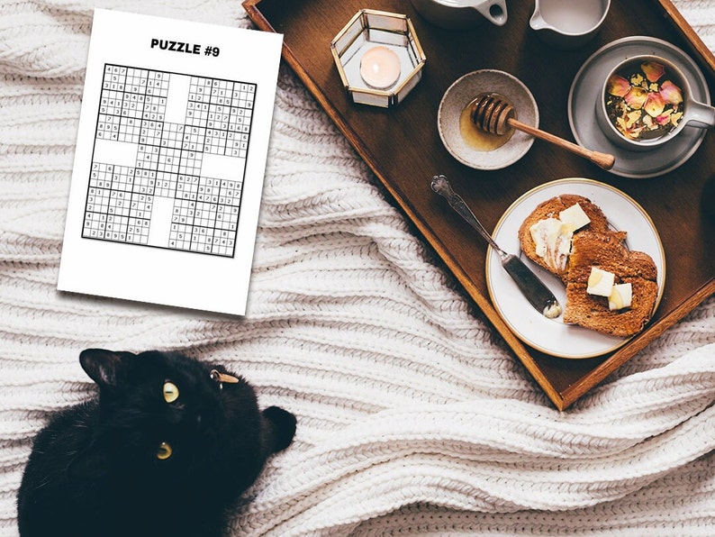 PRINTABLE Sudoku Puzzles Extra Hard Sudoku Puzzles with Solutions | Samurai Sudoku | Vol 1 image 3