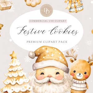 Christmas Cookie Clipart Pack, Gold Cookie Clipart, Christmas Cookie PNG, Gingerbread Man Clipart, Transparent PNG, Commercial Use PNG, CK1