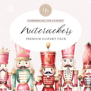 Christmas Nutcracker Clipart Pack,  Nutcracker Clipart, Christmas Clipart,  Digital Paper Craft, Nutcracker PNG, Commercial Use Clipart