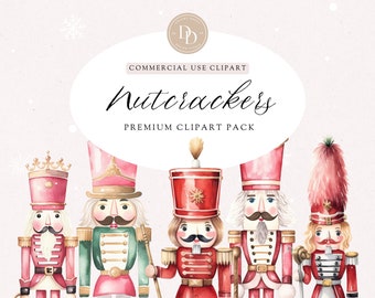 Christmas Nutcracker Clipart Pack,  Nutcracker Clipart, Christmas Clipart,  Digital Paper Craft, Nutcracker PNG, Commercial Use Clipart