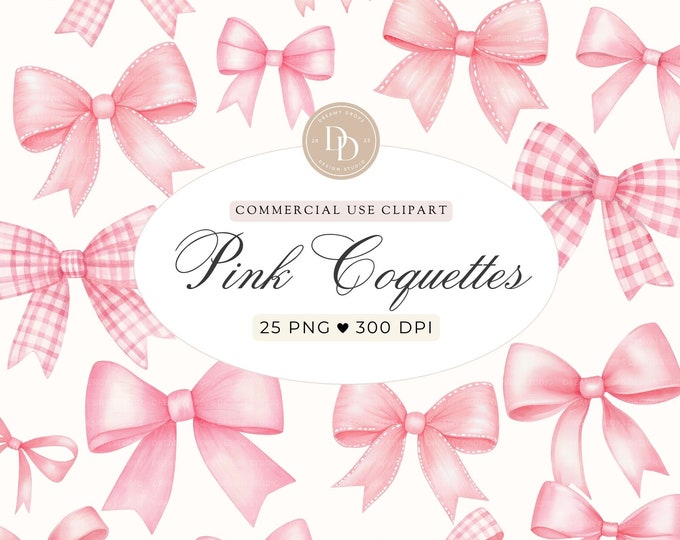 Pink Coquette Bows PNG Clipart Set Coquette Bow Digital Download ...