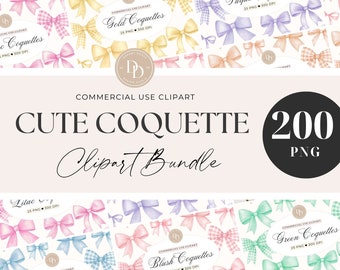 200 Coquette Clipart Mega Bundle, Pink Bows Png, Pastel Bows Png, Pastel Coquette Png, Coquette Bow png, Coquette Bow Art, Trend Clipart