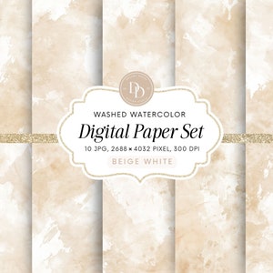 Carta digitale per acquerello, sfondo beige boho, sfondo acquerello beige lavato, uso commerciale, sfondo acquerello JPG, BGDP